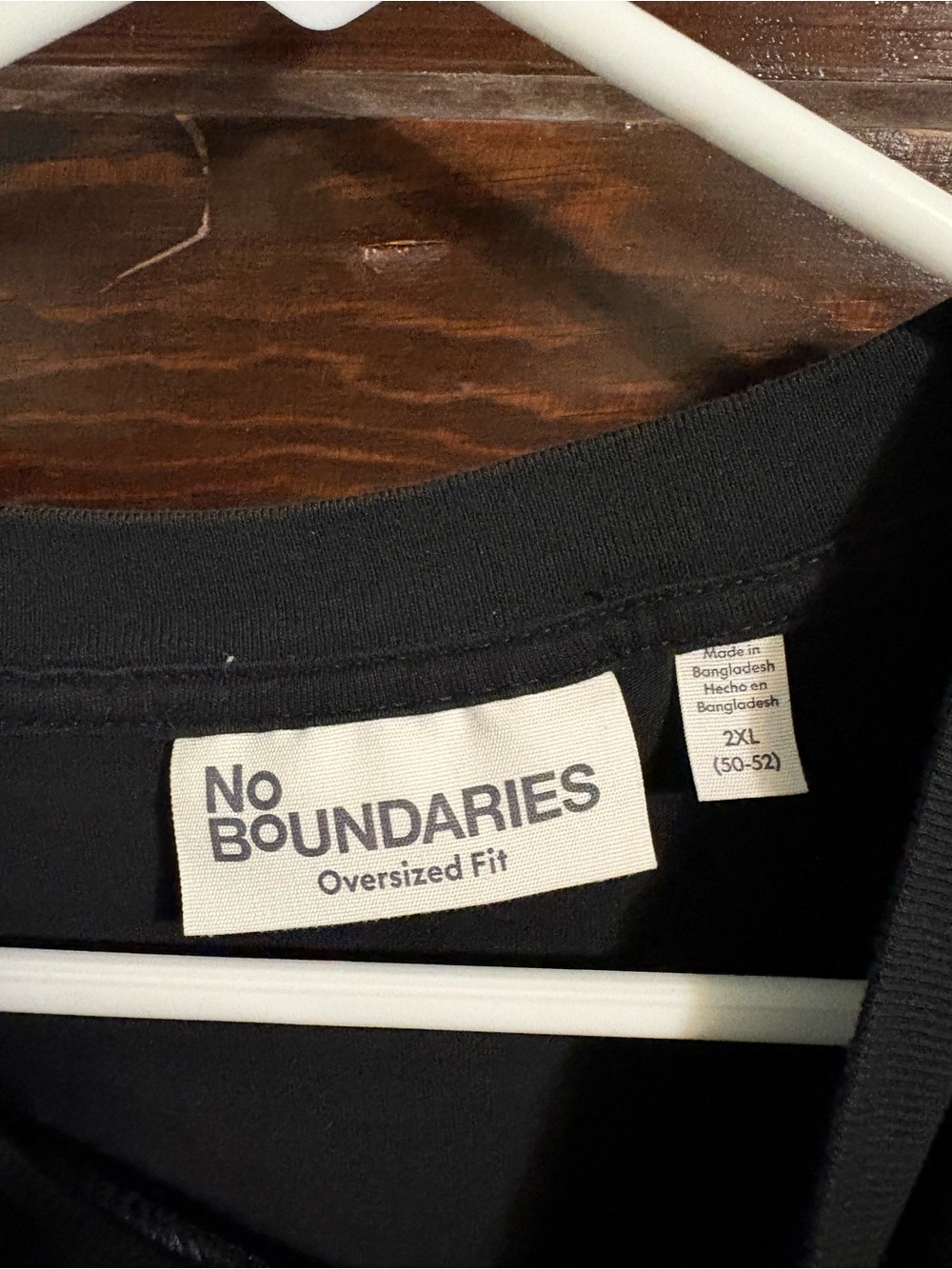 No Boundaries Black Oversized Fit Short Sleeve Tee